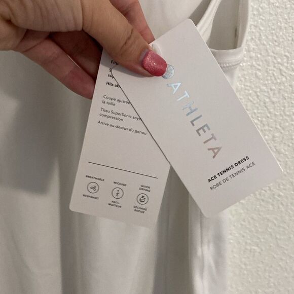 NWT- Athleta-Ace tennis dress- white- Size XL - Picture 4 of 12